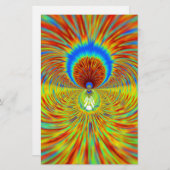 Kleurrijke Kaleidoscope Art Print Briefpapier (Voorkant / Achterkant)