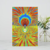 Kleurrijke Kaleidoscope Art Print Briefpapier (Staand voorkant)