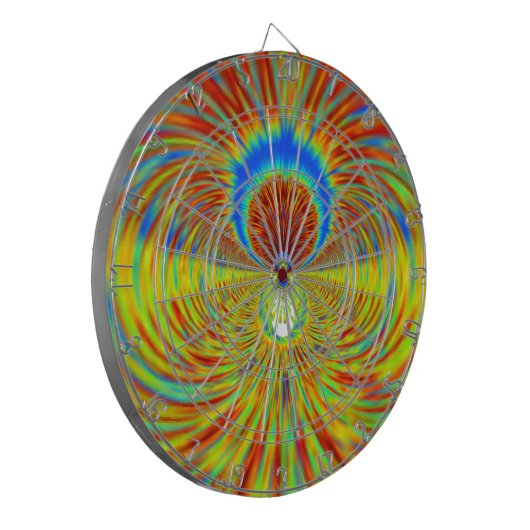 Kleurrijke Kaleidoscope Art Print Dartbord (Voorkant Links)