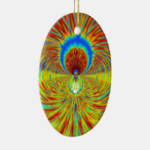 Kleurrijke Kaleidoscope Art Print Keramisch Ornament (Rechts)