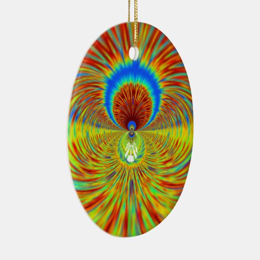 Kleurrijke Kaleidoscope Art Print Keramisch Ornament (Rechts)