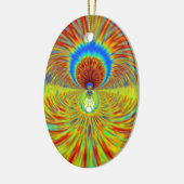 Kleurrijke Kaleidoscope Art Print Keramisch Ornament (Links)