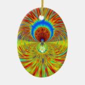 Kleurrijke Kaleidoscope Art Print Keramisch Ornament (Voorkant)