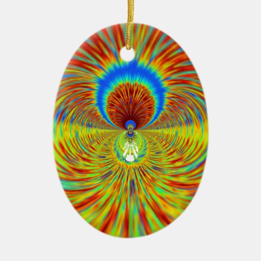 Kleurrijke Kaleidoscope Art Print Keramisch Ornament (Voorkant)