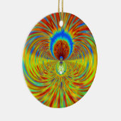 Kleurrijke Kaleidoscope Art Print Keramisch Ornament (Rechts)