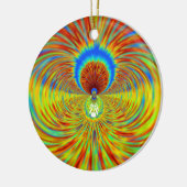 Kleurrijke Kaleidoscope Art Print Keramisch Ornament (Links)