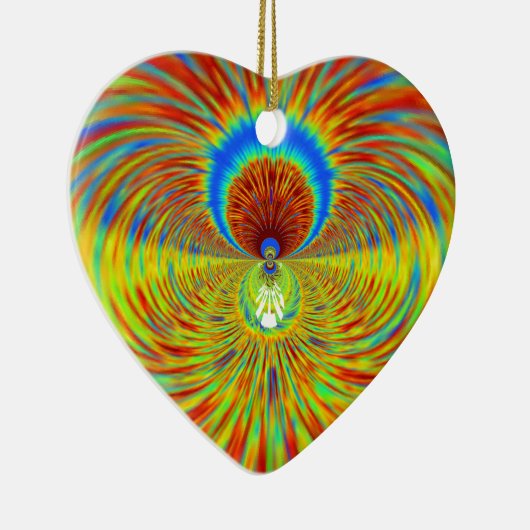 Kleurrijke Kaleidoscope Art Print Keramisch Ornament (Rechts)