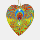 Kleurrijke Kaleidoscope Art Print Keramisch Ornament (Links)