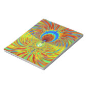 Kleurrijke Kaleidoscope Art Print Notitieblok (Linkerzijde)