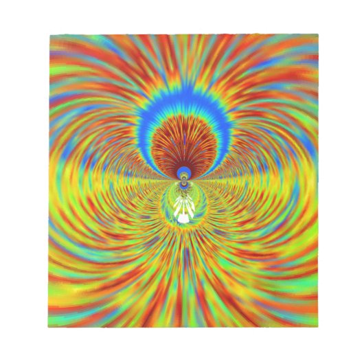Kleurrijke Kaleidoscope Art Print Notitieblok (Voorkant)