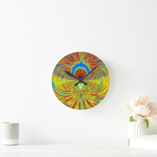Kleurrijke Kaleidoscope Art Print Ronde Klok