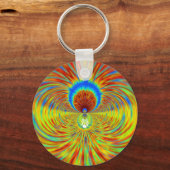 Kleurrijke Kaleidoscope Art Print Sleutelhanger (Voorkant)