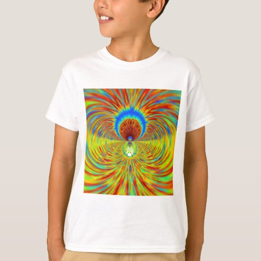 Kleurrijke Kaleidoscope Art Print T-shirt (Voorkant)