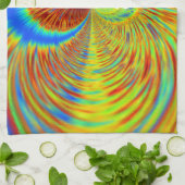 Kleurrijke Kaleidoscope Art Print Theedoek (Gevouwen)