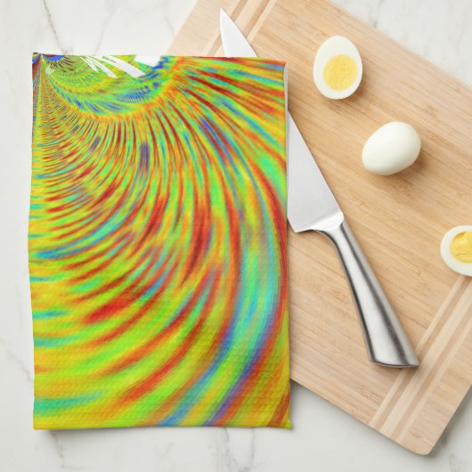 Kleurrijke Kaleidoscope Art Print Theedoek (Quarter Fold)