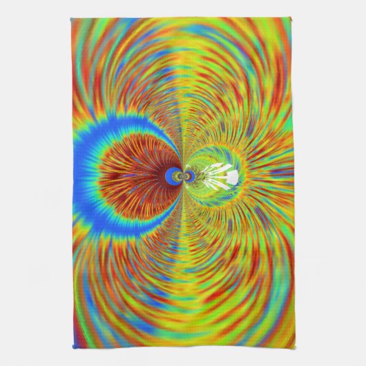 Kleurrijke Kaleidoscope Art Print Theedoek (Verticaal)