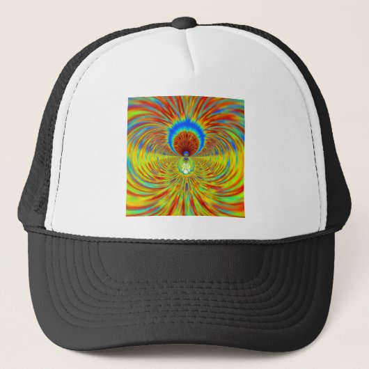 Kleurrijke Kaleidoscope Art Print Trucker Pet (Voorkant)