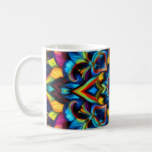 Kleurrijke Kaleidoscope Mandala Design Mok, Kussen Koffiemok