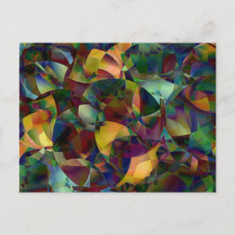 Kleurrijke, Kaleidoscopische Abstracte kunst Briefkaart
