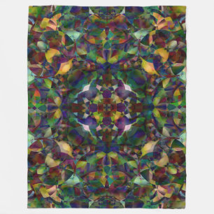 Kleurrijke, Kaleidoscopische Abstracte Kunst Fleece Deken