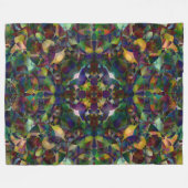 Kleurrijke, Kaleidoscopische Abstracte Kunst Fleece Deken (Voorkant (Horizontaal))