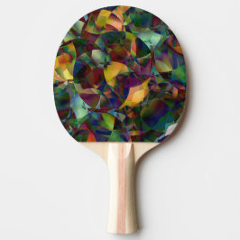 Kleurrijke, Kaleidoscopische Abstracte Kunst Tafeltennisbatje