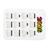 Kleurrijke kalender 2025 magneet (Horizontaal)