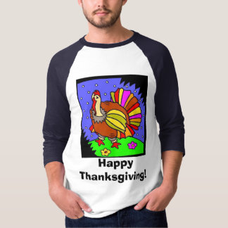 kleurrijke kalkoen, Happy Thanksgiving! T-shirt