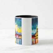 Kleurrijke kalkoen/Istanbul Souvenir Mok (Midden)