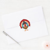Kleurrijke kalkoen met pelgrim Pet Sticker (Envelop)