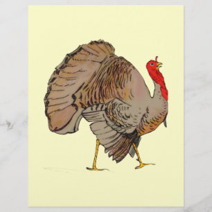 Kleurrijke kalkoen voor Thanksgiving Day Flyer
