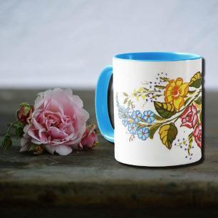 kleurrijke Kalocsai bloemen Mok