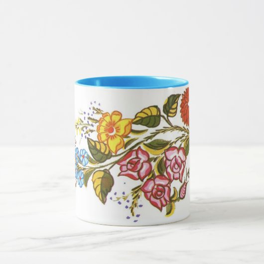 kleurrijke Kalocsai bloemen Mok (Midden)