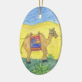 Kleurrijke kamelen keramisch ornament (Links)