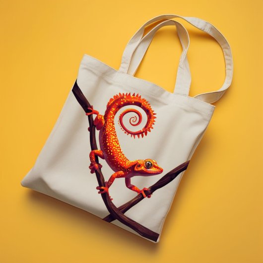 Kleurrijke Kameleon Jungle Kunst Tas – Tropisch
