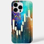 Kleurrijke kandelaar grafiek abstract schilderen Case-Mate iPhone case (Achterkant)