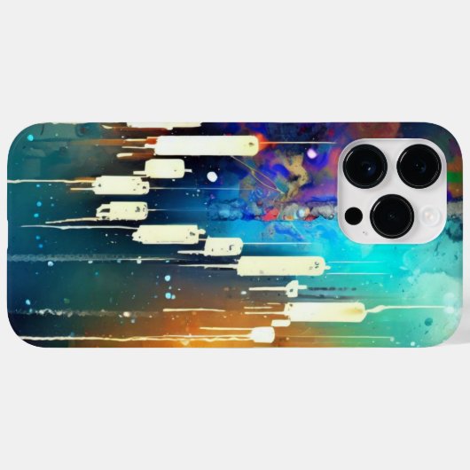 Kleurrijke kandelaar grafiek abstract schilderen Case-Mate iPhone case (Achterkant (horizontaal))