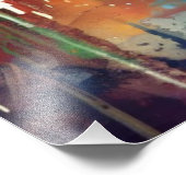 Kleurrijke kandelaar grafiek abstract schilderen foto afdruk (Hoek)