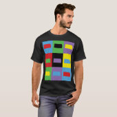 Kleurrijke Kansas Pattern Pop Art T-shirt (Voorkant volledig)
