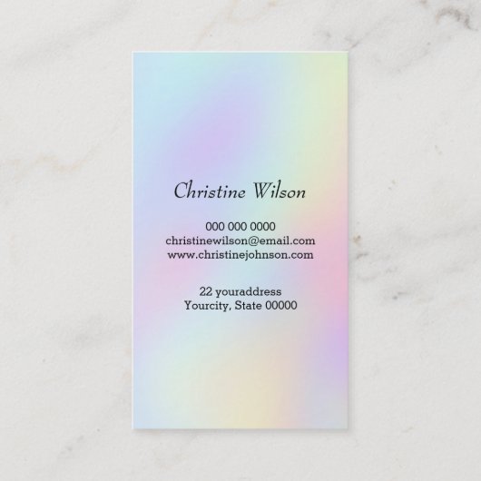 Kleurrijke kapper schaar en vlinder visitekaartje (Achterkant)