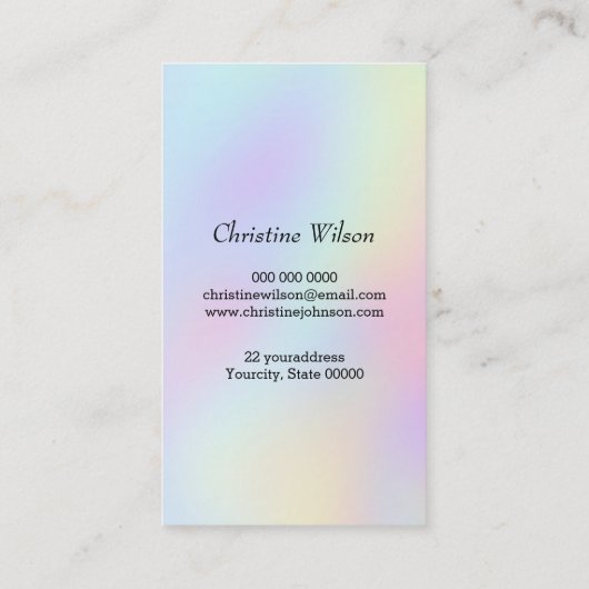 · Kleurrijke kapper schaar faux glitter Visitekaartje (Achterkant)