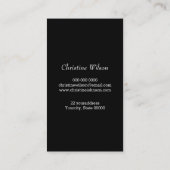 ·Kleurrijke kapper schaar logo op zwart Visitekaartje (Achterkant)