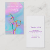 Kleurrijke kapper schaar visitekaartje (Voorkant / Achterkant)