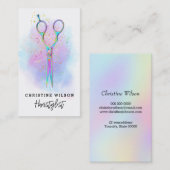 · Kleurrijke kapper schaar visitekaartje (Voorkant / Achterkant)