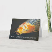 Kleurrijke karpervis Grappige verjaardag Kaart (Voorkant)