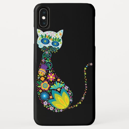Kleurrijke kartonnen kat Case-Mate iPhone case (Achterkant)