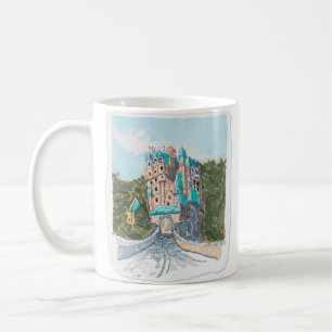 Kleurrijke Kasteel Illustratie Koffiemok