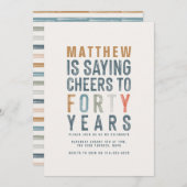 Kleurrijke kasten van de 40e klas tot veertig jaar (Voorkant / Achterkant)