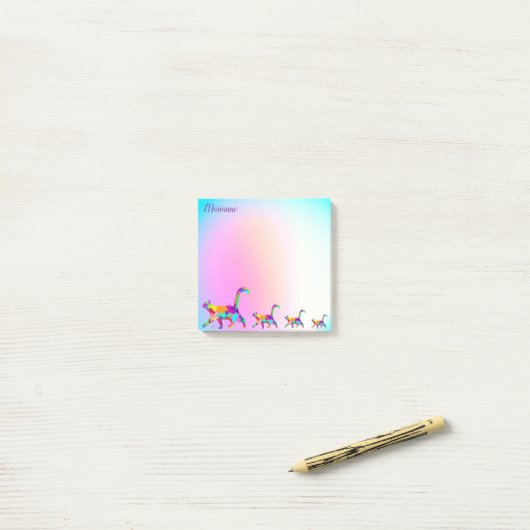 Kleurrijke kat Abstract art modern, persoonlijk Post-it® Notes (Op bureau)