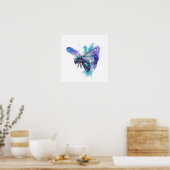 Kleurrijke kat aquarel kunstwerk poster (Keuken)